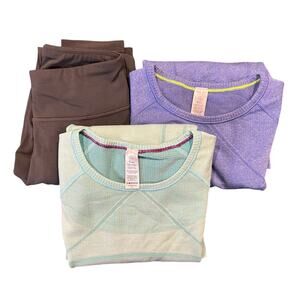 Athleta & Ivivva Girls Large Athleisure Bundle Leggings + 2 Tops